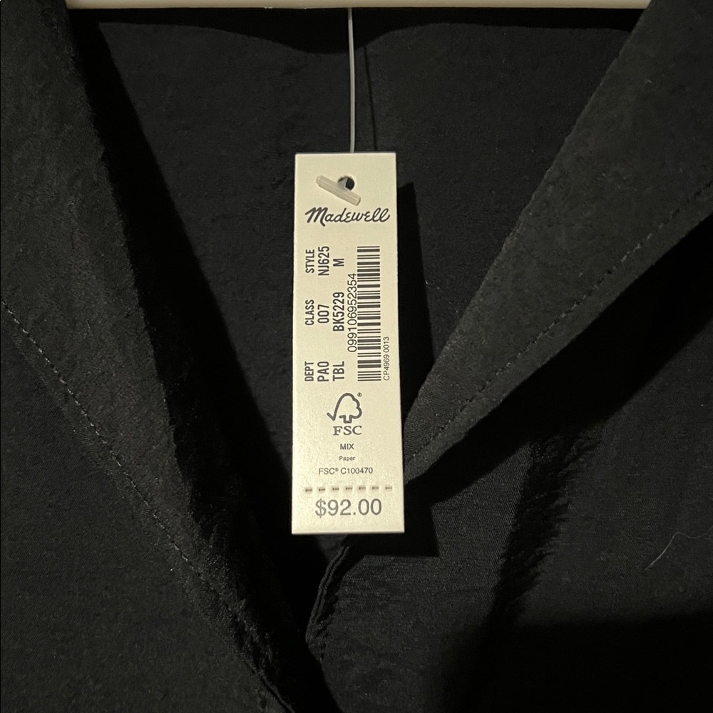 Madewell Drapey Banded-Bottom Button-Down Top - Picture 4 of 9